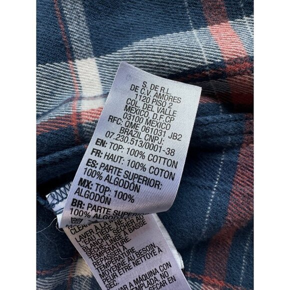 Quicksilver Waterman Collection Flannel Long Sleeve Shirt Tailored Fit SZ XL - Picture 10 of 12